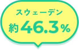 スウェーデン 約46.3%